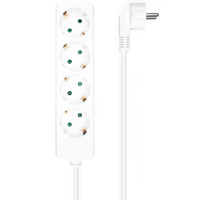 Aisens Regleta de 4 Tomas con Cable 1,4m Blanco